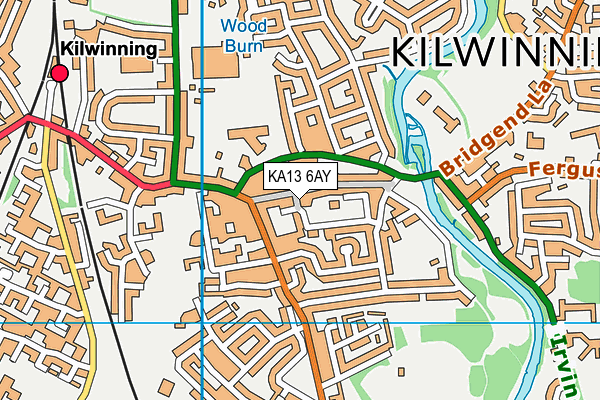 KA13 6AY map - OS VectorMap District (Ordnance Survey)