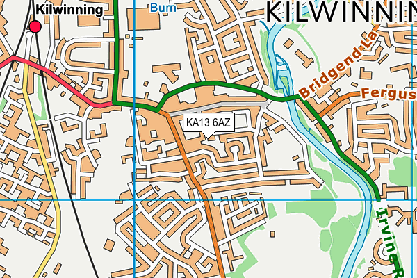 KA13 6AZ map - OS VectorMap District (Ordnance Survey)
