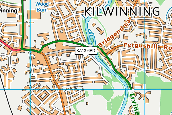 KA13 6BD map - OS VectorMap District (Ordnance Survey)