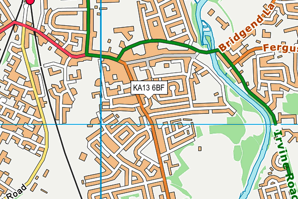 KA13 6BF map - OS VectorMap District (Ordnance Survey)