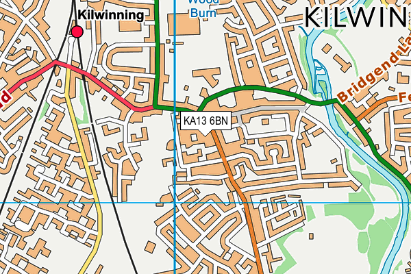KA13 6BN map - OS VectorMap District (Ordnance Survey)