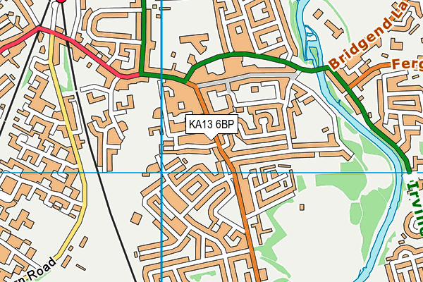 KA13 6BP map - OS VectorMap District (Ordnance Survey)