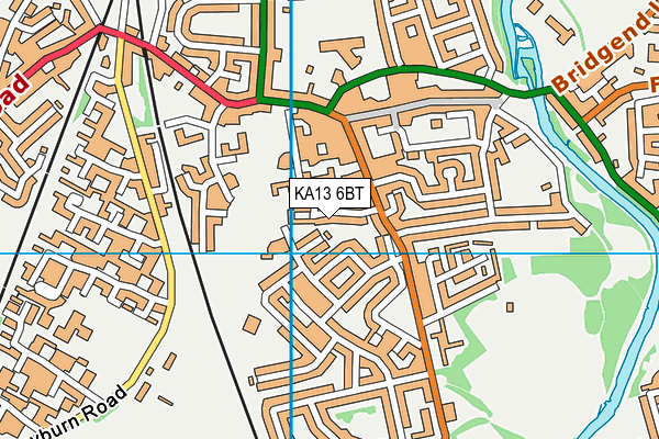 KA13 6BT map - OS VectorMap District (Ordnance Survey)