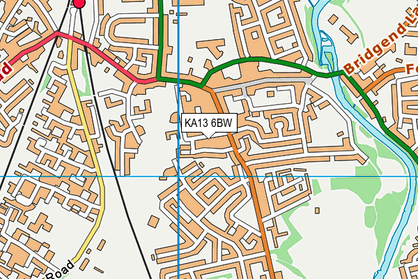 KA13 6BW map - OS VectorMap District (Ordnance Survey)