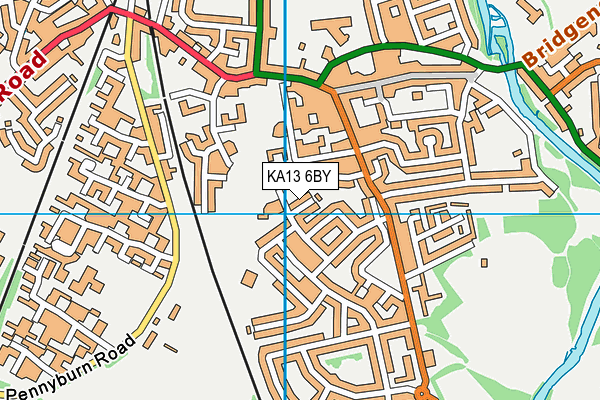 KA13 6BY map - OS VectorMap District (Ordnance Survey)