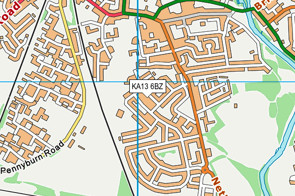 KA13 6BZ map - OS VectorMap District (Ordnance Survey)