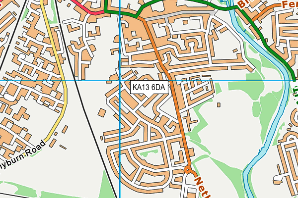 KA13 6DA map - OS VectorMap District (Ordnance Survey)