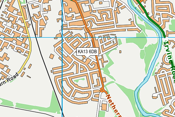 KA13 6DB map - OS VectorMap District (Ordnance Survey)