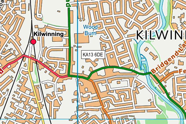 KA13 6DE map - OS VectorMap District (Ordnance Survey)