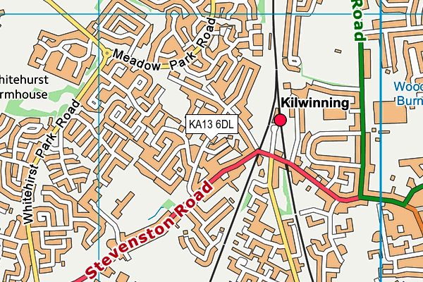 KA13 6DL map - OS VectorMap District (Ordnance Survey)