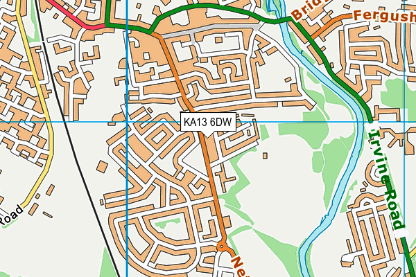 KA13 6DW map - OS VectorMap District (Ordnance Survey)