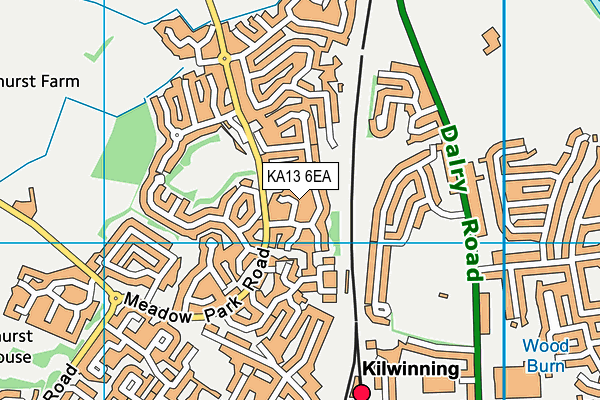 KA13 6EA map - OS VectorMap District (Ordnance Survey)