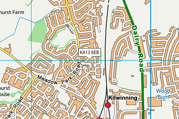 KA13 6EB map - OS VectorMap District (Ordnance Survey)