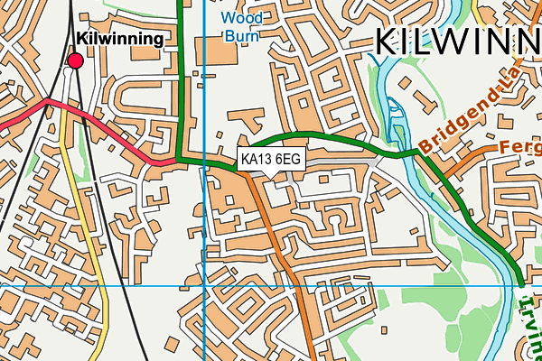 KA13 6EG map - OS VectorMap District (Ordnance Survey)