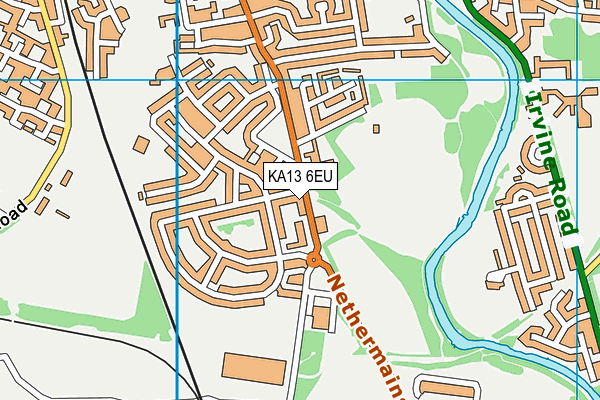 KA13 6EU map - OS VectorMap District (Ordnance Survey)