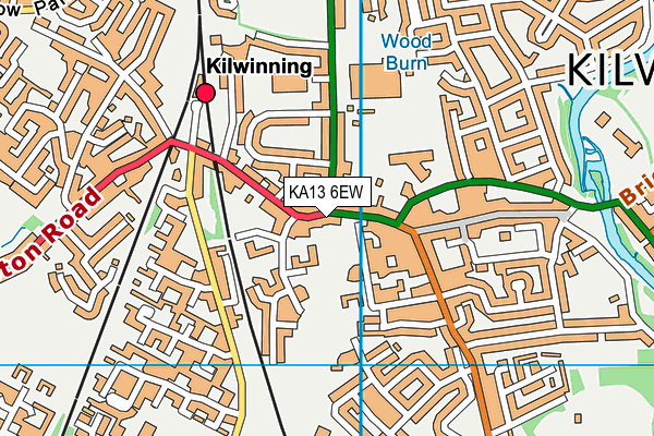 KA13 6EW map - OS VectorMap District (Ordnance Survey)