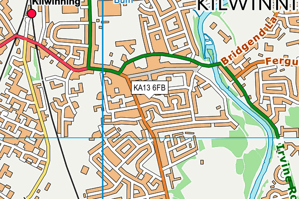 KA13 6FB map - OS VectorMap District (Ordnance Survey)