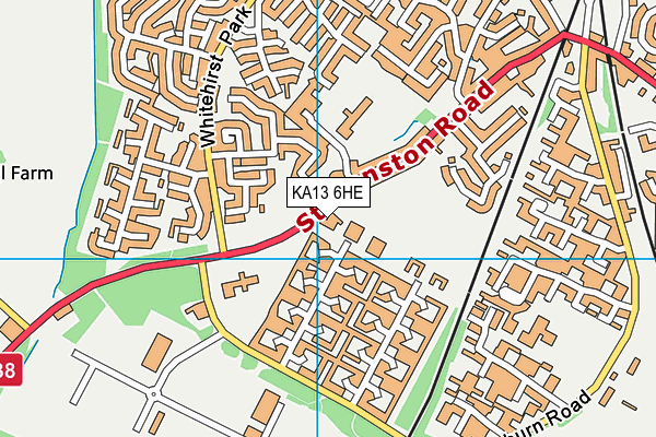 KA13 6HE map - OS VectorMap District (Ordnance Survey)
