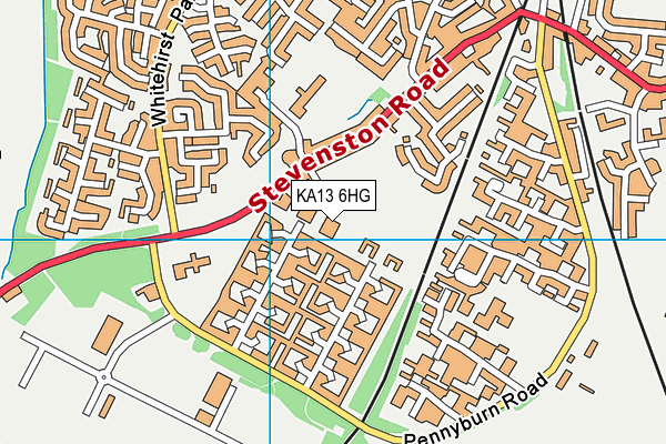 KA13 6HG map - OS VectorMap District (Ordnance Survey)