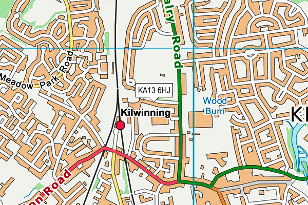 KA13 6HJ map - OS VectorMap District (Ordnance Survey)