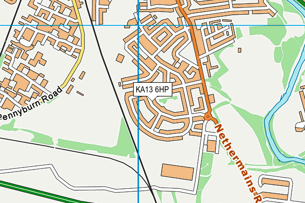 KA13 6HP map - OS VectorMap District (Ordnance Survey)