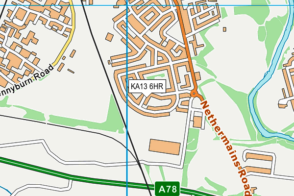 KA13 6HR map - OS VectorMap District (Ordnance Survey)