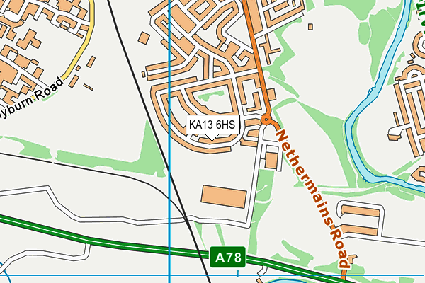 KA13 6HS map - OS VectorMap District (Ordnance Survey)