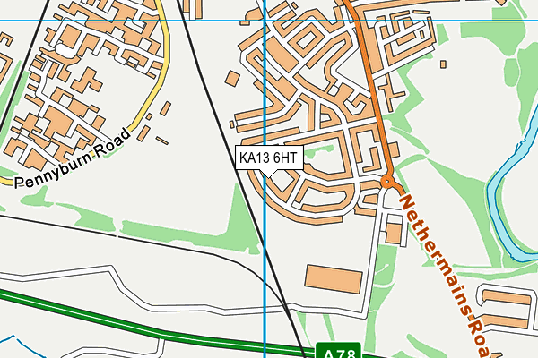 KA13 6HT map - OS VectorMap District (Ordnance Survey)