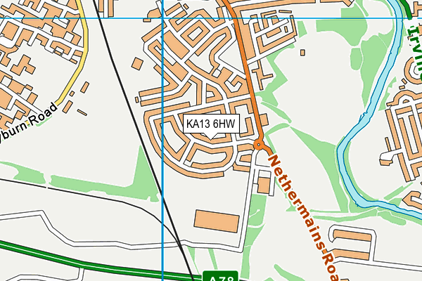 KA13 6HW map - OS VectorMap District (Ordnance Survey)