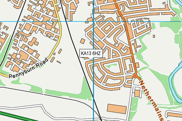 KA13 6HZ map - OS VectorMap District (Ordnance Survey)