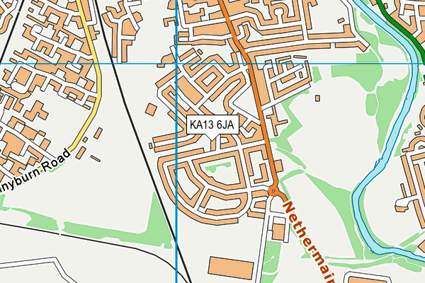 KA13 6JA map - OS VectorMap District (Ordnance Survey)