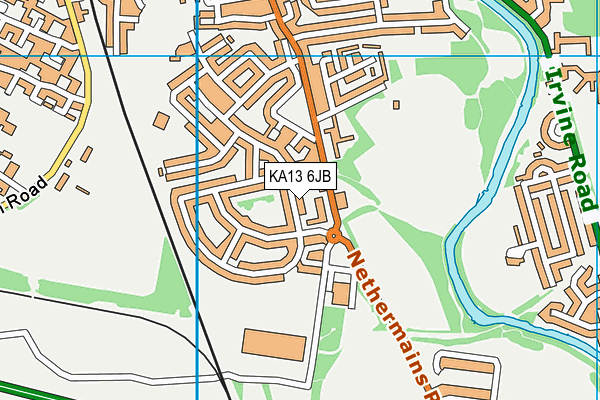 KA13 6JB map - OS VectorMap District (Ordnance Survey)
