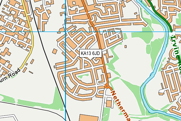 KA13 6JD map - OS VectorMap District (Ordnance Survey)