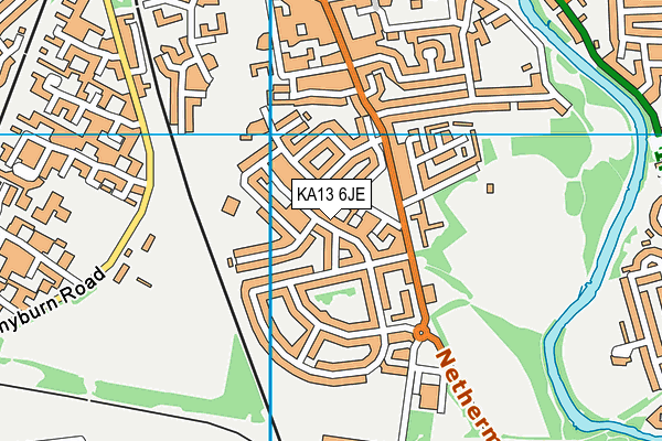 KA13 6JE map - OS VectorMap District (Ordnance Survey)