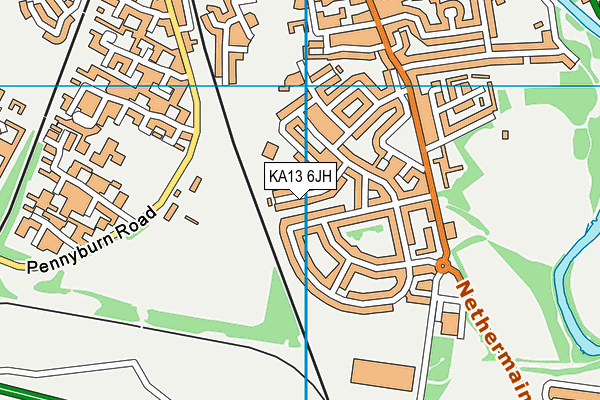 KA13 6JH map - OS VectorMap District (Ordnance Survey)