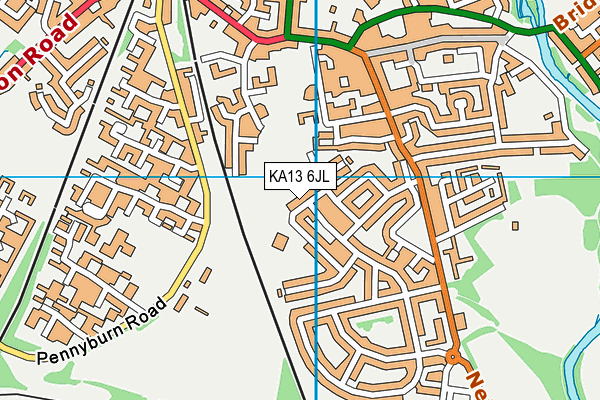 KA13 6JL map - OS VectorMap District (Ordnance Survey)