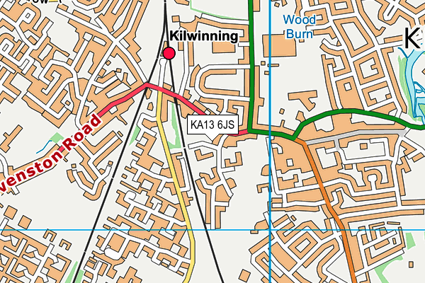 KA13 6JS map - OS VectorMap District (Ordnance Survey)