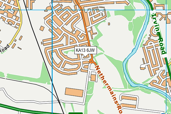 KA13 6JW map - OS VectorMap District (Ordnance Survey)