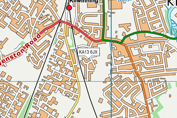 KA13 6JX map - OS VectorMap District (Ordnance Survey)