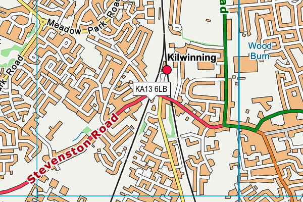 KA13 6LB map - OS VectorMap District (Ordnance Survey)