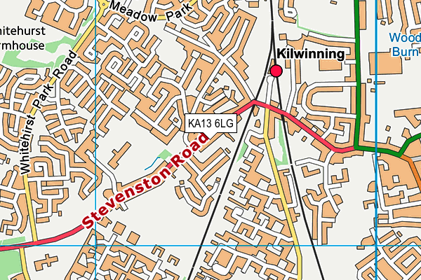 KA13 6LG map - OS VectorMap District (Ordnance Survey)