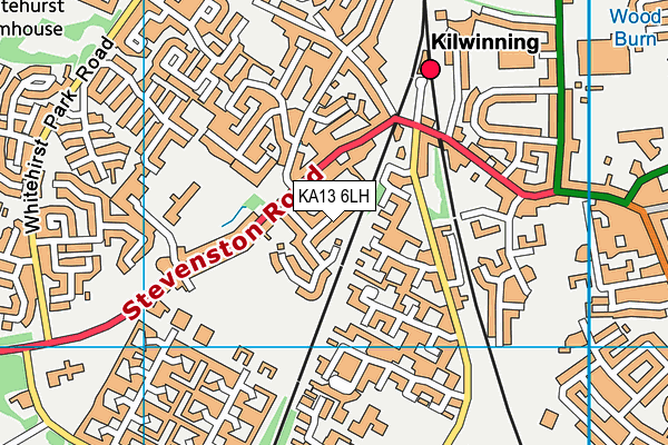 KA13 6LH map - OS VectorMap District (Ordnance Survey)