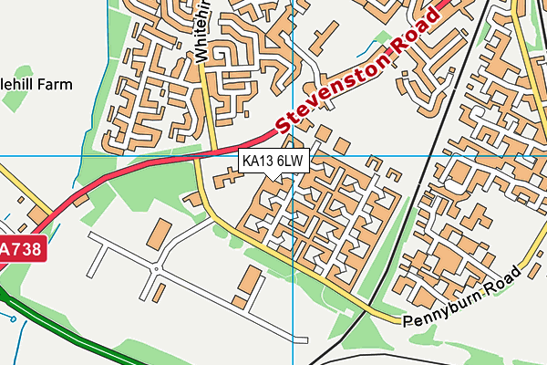 KA13 6LW map - OS VectorMap District (Ordnance Survey)