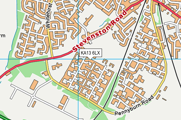 KA13 6LX map - OS VectorMap District (Ordnance Survey)