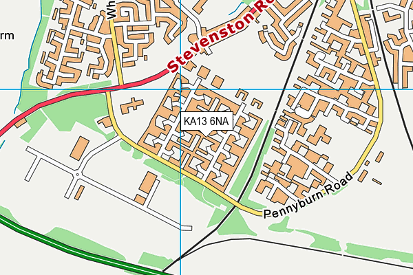 KA13 6NA map - OS VectorMap District (Ordnance Survey)