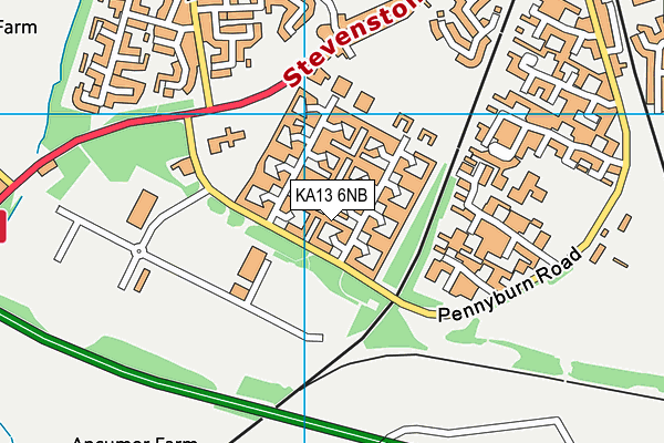 KA13 6NB map - OS VectorMap District (Ordnance Survey)