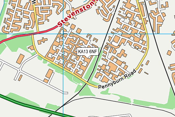 KA13 6NF map - OS VectorMap District (Ordnance Survey)