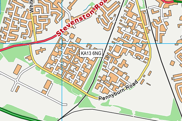 KA13 6NG map - OS VectorMap District (Ordnance Survey)