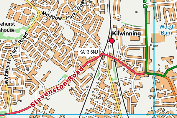 KA13 6NJ map - OS VectorMap District (Ordnance Survey)