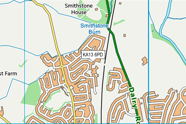 KA13 6PD map - OS VectorMap District (Ordnance Survey)